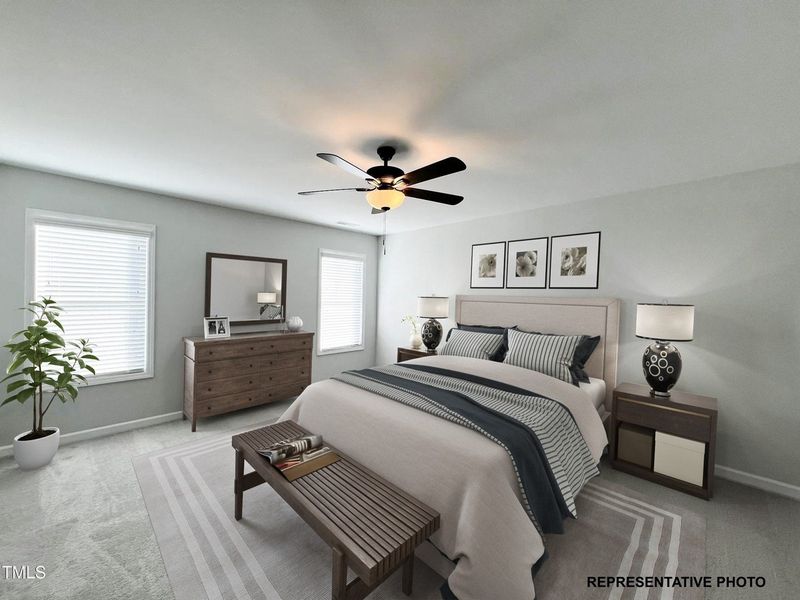 Representative furnished interior of a home built from the Palmer by RiverWILD Homes in Riverwood Ranch, Clayton (Image 11).