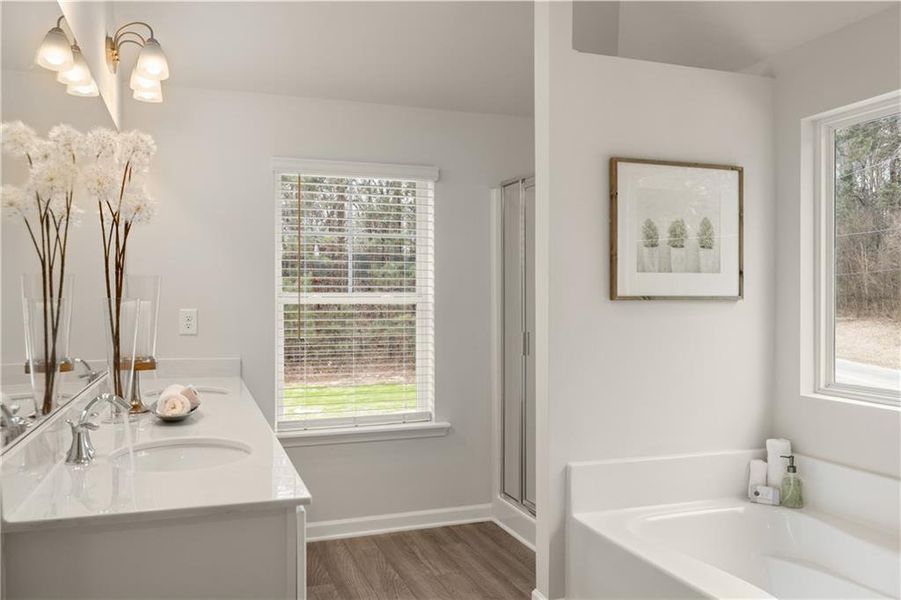 Furnished interior view inside a new home in Alcovy Village, Lawrenceville (Image 8).