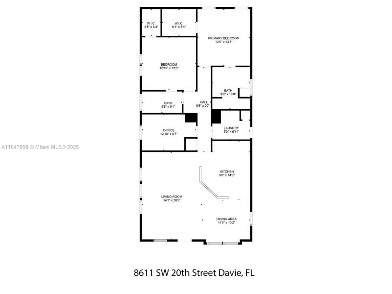 2D floor plan layout of this home in , Davie, FL (Image 3).