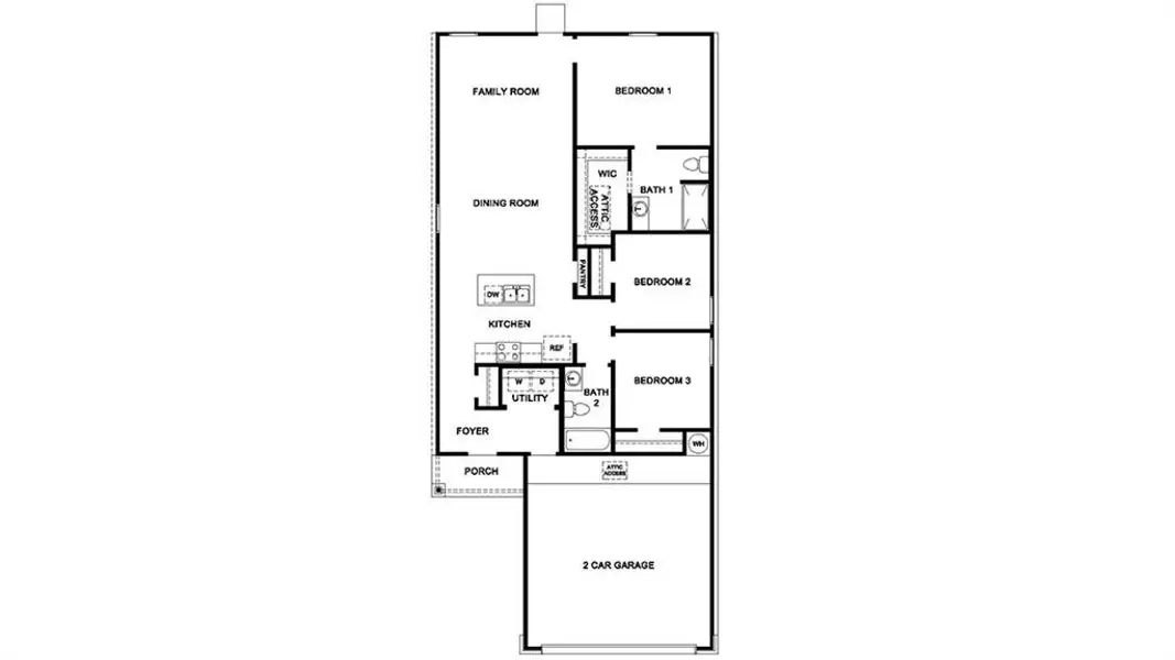 2D floor plan layout of this home in Riverfield, Josephine, TX (Image 3).