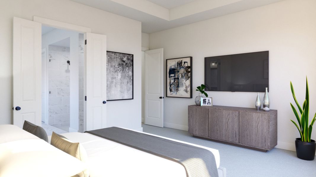 Representative furnished interior of a home built from the Griffin V by Southgate Homes in Eliana, McKinney (Image 15).