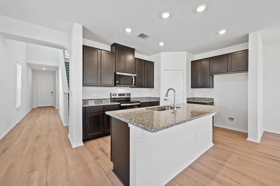 Furnished interior view inside a new home in Creekside at Estancia, Austin (Image 7).