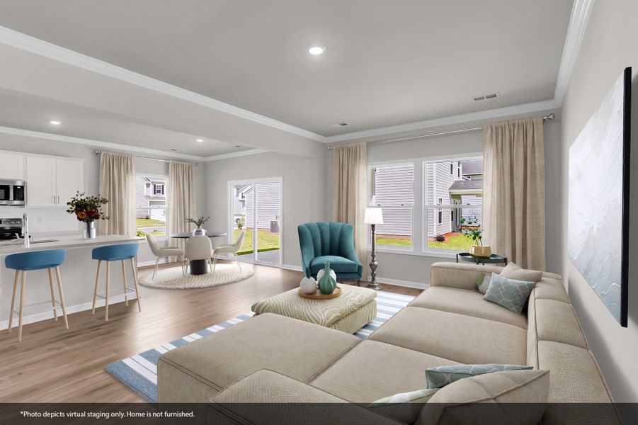 Furnished interior view inside a new home in Central Creek, Goose Creek (Image 9).