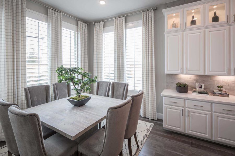 Representative Breakfast Nook - some options shown Representative Breakfast Nook - some options shown