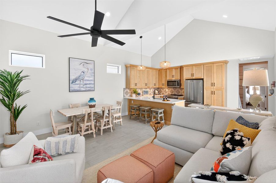 Furnished interior view inside a new home in , Port Aransas (Image 6).