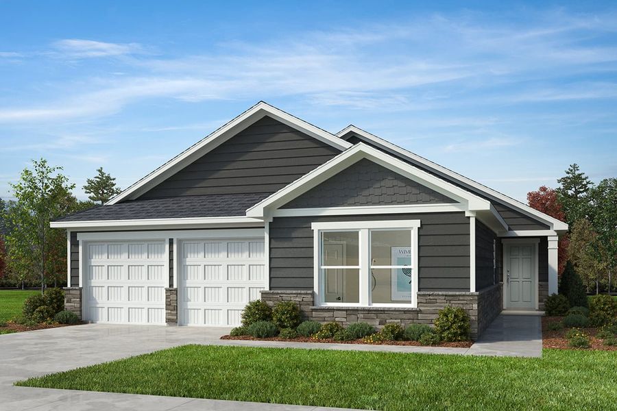 Representative exterior photo of a completed home built from the Plan 1844 by KB Home in Midland Crossing, Midland, NC (Image 6).