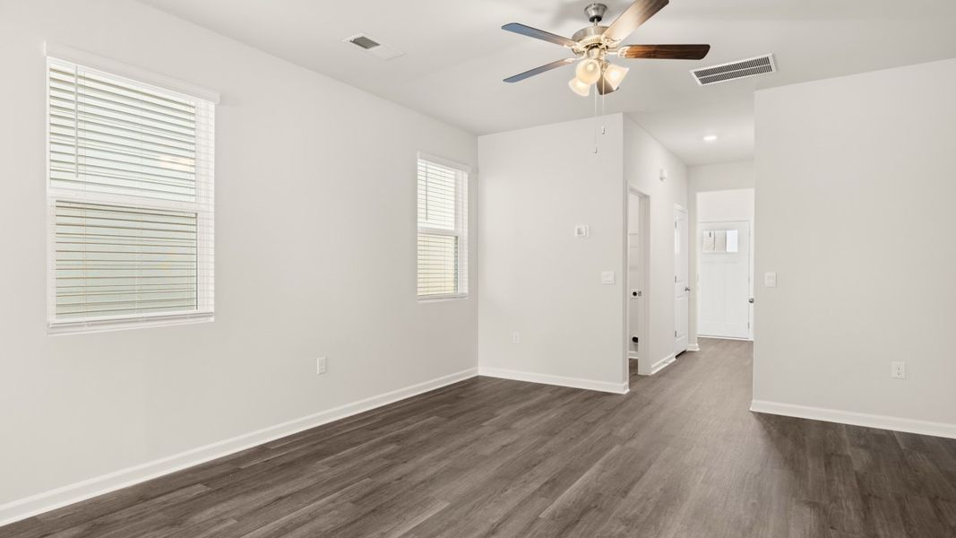 Spacious, unfurnished interior of a new home in The Abbey at Trolley Run Station, Aiken (Image 12). Spacious, unfurnished interior of a new home in The Abbey at Trolley Run Station, Aiken (Image 12).