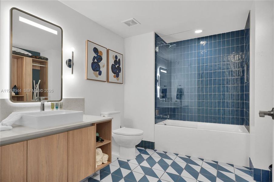 Furnished interior view inside a new home in , Miami (Image 14). Furnished interior view inside a new home in , Miami (Image 14).