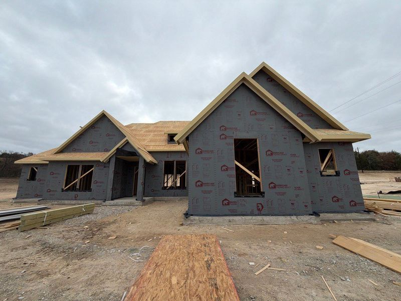 In-progress construction of a new home in Eagle Ridge Estates, Weatherford, TX (Image 3).