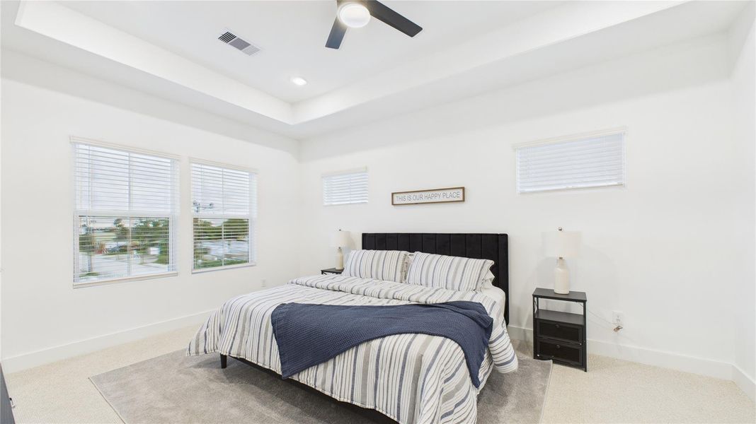 This spacious primary bedroom offers a serene retreat with ample natural light and a well-designed layout. Featuring generous proportions, elegant finishes, and a comfortable atmosphere, it provides a private oasis within the home. Its elevated position enhances privacy while creating a quiet, peaceful ambiance—ideal for relaxation. This spacious primary bedroom offers a serene retreat with ample natural light and a well-designed layout. Featuring generous proportions, elegant finishes, and a comfortable atmosphere, it provides a private oasis within the home. Its elevated position enhances privacy while creating a quiet, peaceful ambiance—ideal for relaxation.