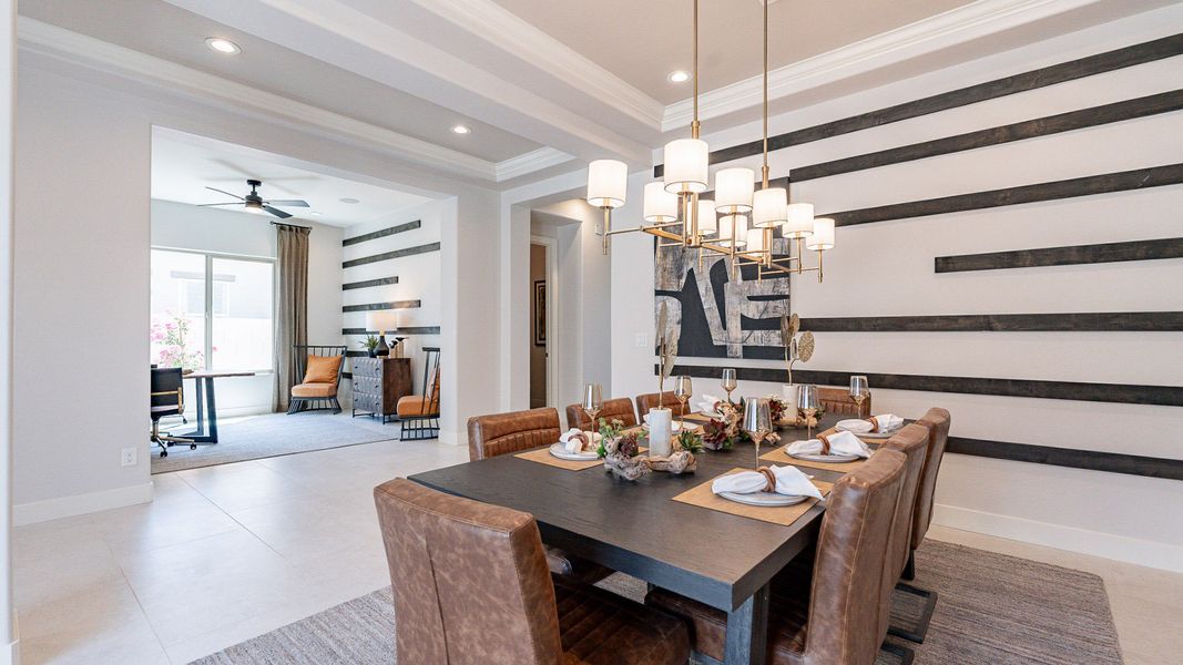 Representative furnished interior of a home built from the Almeria by DRB Homes in Windrose, Waddell (Image 8).
