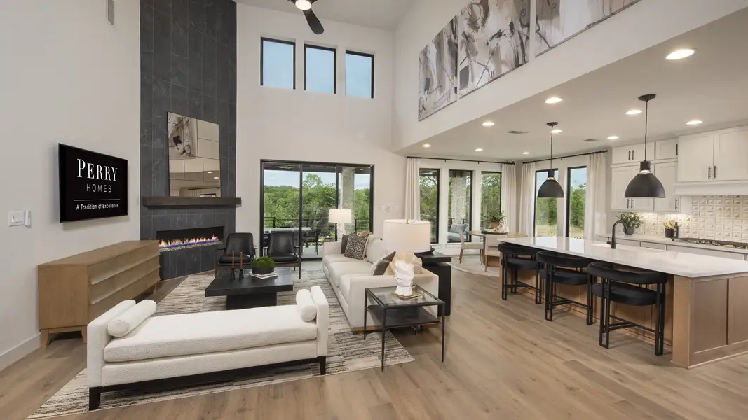 Representative furnished interior of a home built from the 3568W by Perry Homes in Stonecreek Estates 60', Richmond (Image 4). Representative furnished interior of a home built from the 3568W by Perry Homes in Stonecreek Estates 60', Richmond (Image 4).