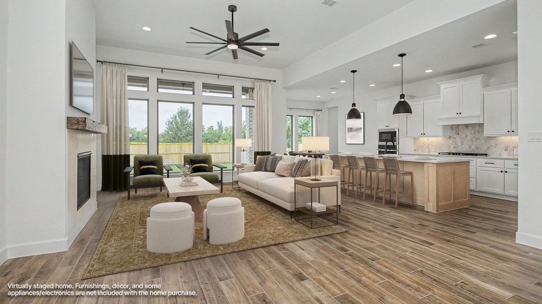 Furnished interior view inside a new home in Lakes of Cane Island, Katy (Image 3). Furnished interior view inside a new home in Lakes of Cane Island, Katy (Image 3).