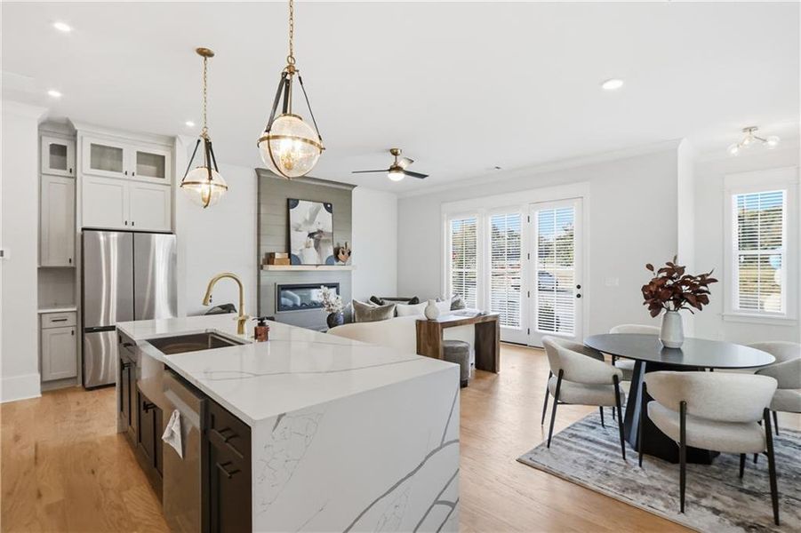 Furnished interior view inside a new home in , Braselton (Image 38). Furnished interior view inside a new home in , Braselton (Image 38).