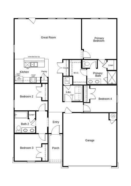 2D floor plan layout of this home in Hidden Trails, Belton, TX (Image 2). 2D floor plan layout of this home in Hidden Trails, Belton, TX (Image 2).