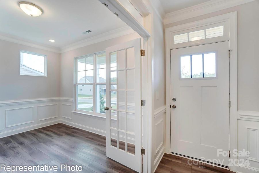 This home will have an office with French doors.