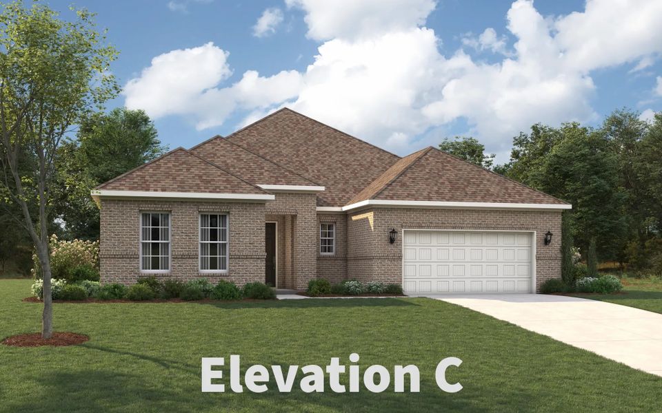 Representative exterior photo of a completed home built from the Keystone by Stonehollow Homes in River Ranch, Van Alstyne, TX (Image 13). Representative exterior photo of a completed home built from the Keystone by Stonehollow Homes in River Ranch, Van Alstyne, TX (Image 13).