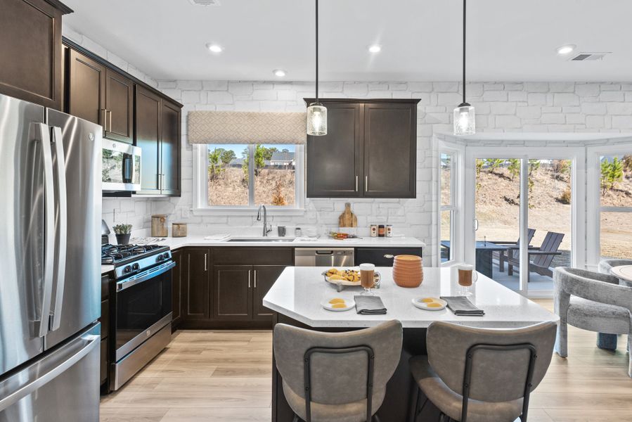 Representative furnished interior of a home built from the Greenbriar by Fischer Homes in Sage Woods, Dallas (Image 17).