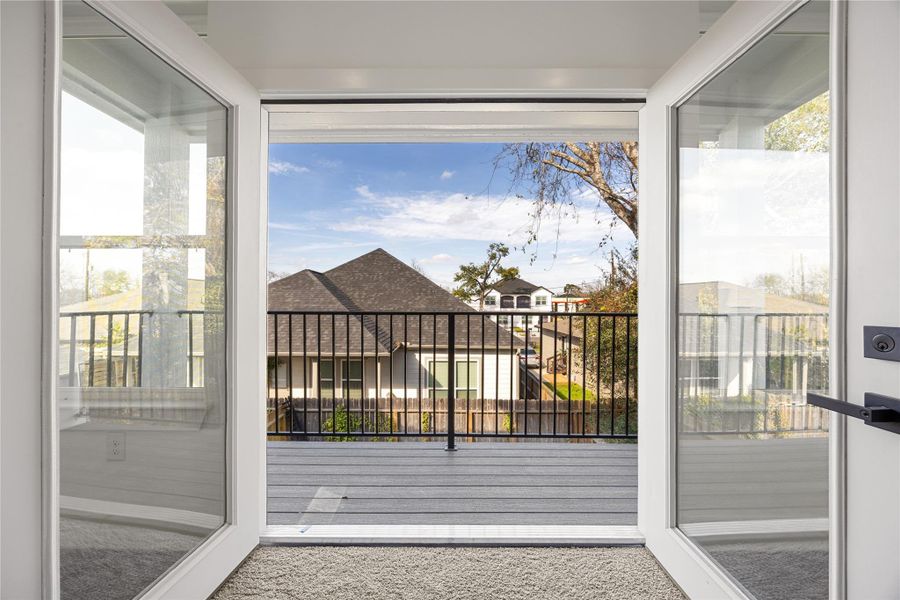 Exterior details and patio area of a home in , Houston (Image 21).