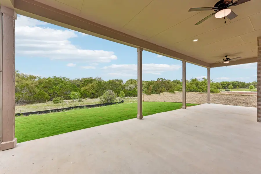 Exterior details and patio area of a home in Sun City Texas, Georgetown (Image 4).