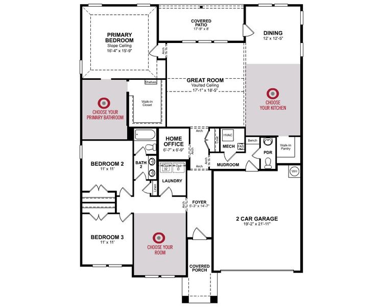 2D floor plan layout for the Stockdale by Beazer Homes in Enclave at Legacy Hills, Celina, TX (Image 4).
