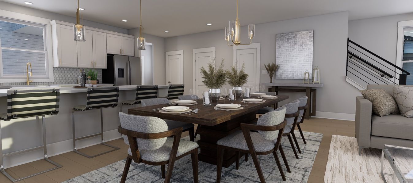 Representative furnished interior of a home built from the Bella by Baker Residential in Atwater Station - Village Collection, Fuquay Varina (Image 9).