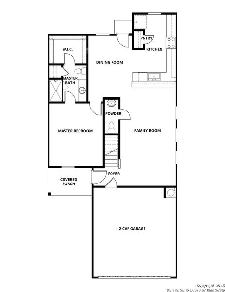 2D floor plan layout of this home in Blue Wing, San Antonio, TX (Image 2).