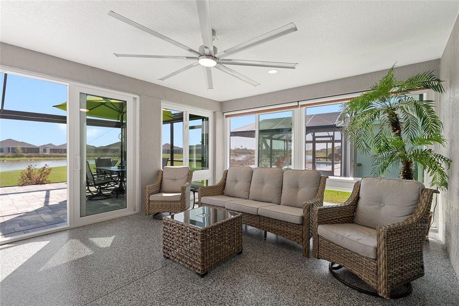 Furnished interior view inside a new home in , The Villages (Image 60).