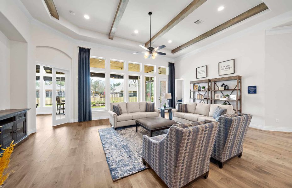 Furnished interior view inside a new home in Artavia 70′, Conroe (Image 24).
