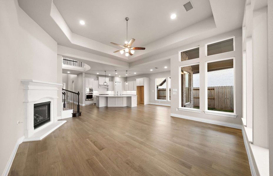 Representative unfurnished interior of a home built from the 3070 by Ravenna Homes in The Highlands 55′, Porter (Image 26).