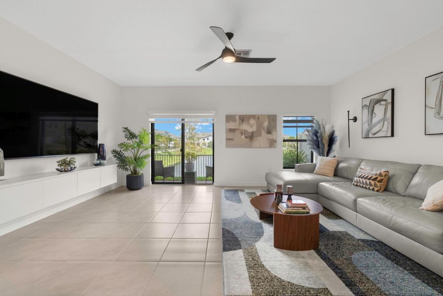 Furnished interior view inside a new home in , Pompano Beach (Image 12). Furnished interior view inside a new home in , Pompano Beach (Image 12).