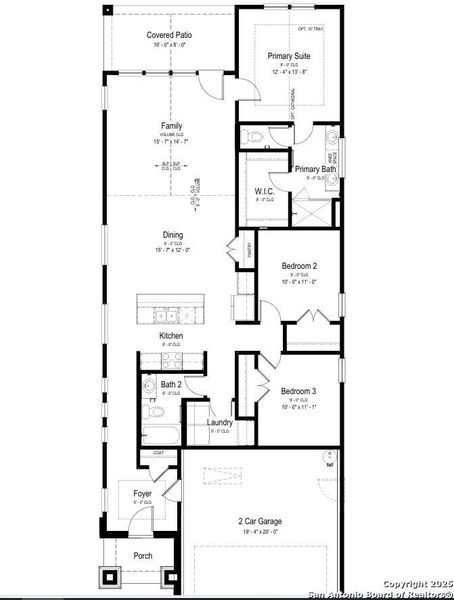 2D floor plan layout of this home in Fairway Crossing, Converse, TX (Image 3). 2D floor plan layout of this home in Fairway Crossing, Converse, TX (Image 3).