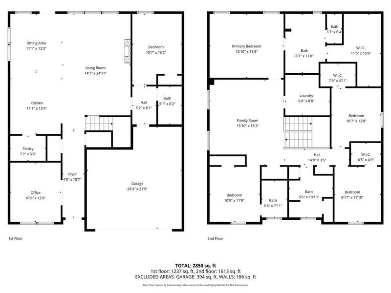 2D floor plan layout of this home in Vistas at Towne Mill, Canton, GA (Image 7).