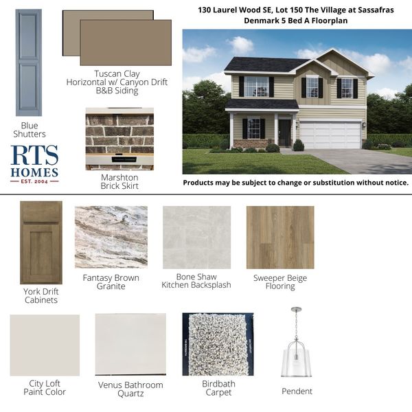 2D floor plan layout of this home in The Village at Sassafras, Allenhurst, GA (Image 4).