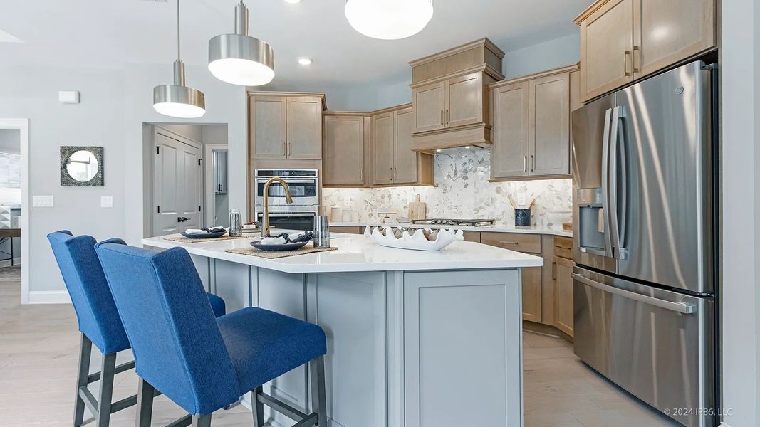 Furnished interior view inside a new home in The Courtyards at Bailey Farm, Dacula (Image 25).