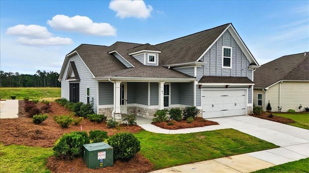 Front exterior of a new home in , Villa Rica, GA, highlighting curb appeal (Image 20). Front exterior of a new home in , Villa Rica, GA, highlighting curb appeal (Image 20).