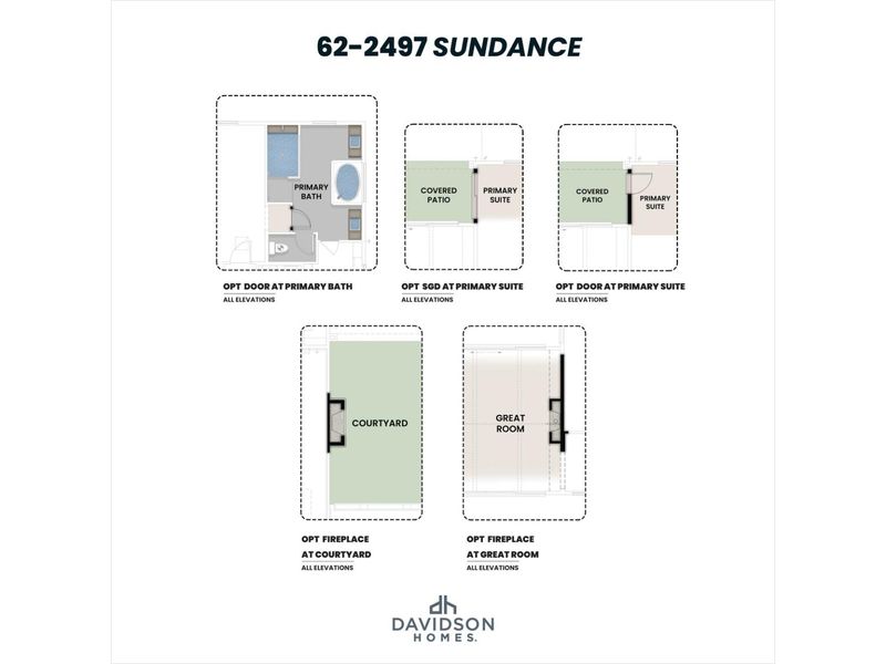 2D floor plan layout for the The Sundance C by Davidson Homes LLC in Hidden Hills, Prescott, AZ (Image 4).