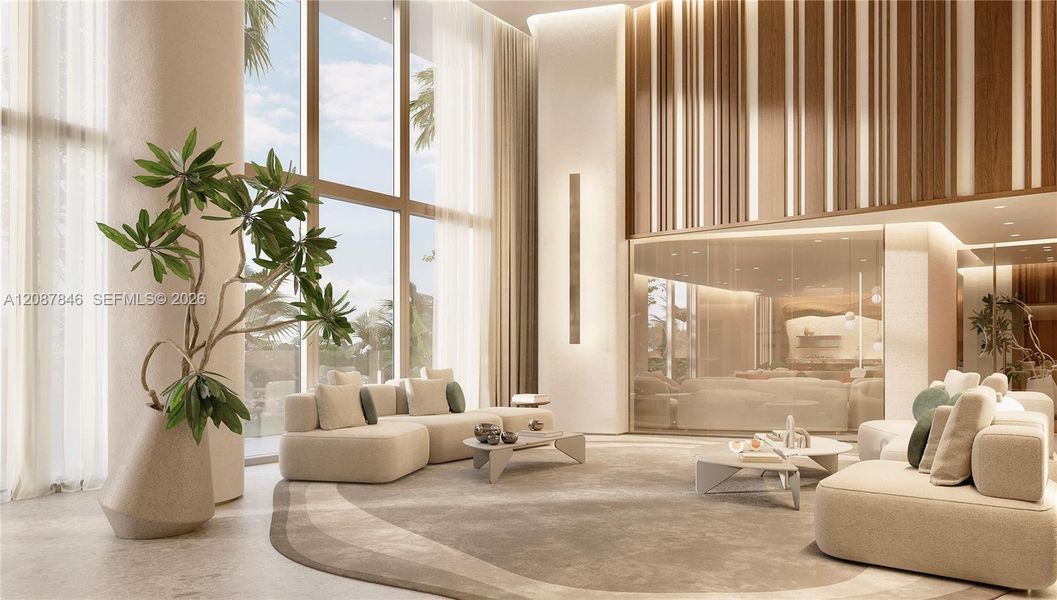 Furnished interior view inside a new home in Origin Residences, Bay Harbor Islands (Image 5).
