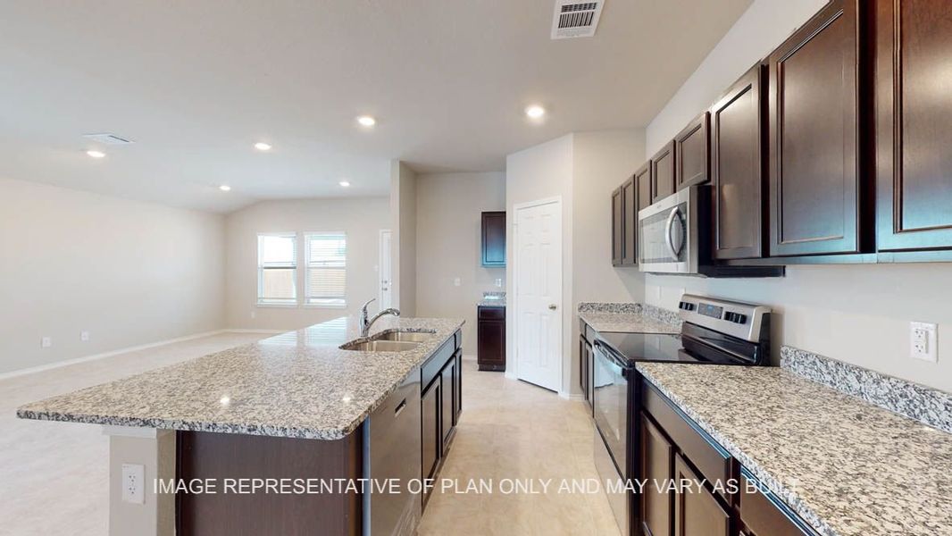 Representative furnished interior of a home built from the Camden by D.R. Horton in Reynolds Crossing, Killeen (Image 7).