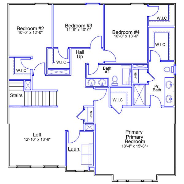 2D floor plan layout of this home in Fieldstone, Lexington, NC (Image 2).