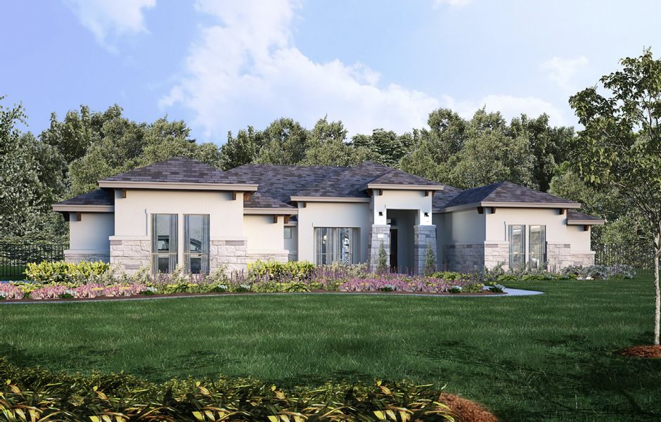 Front exterior of a home in the Scofield Farms Estates community, located in Georgetown, TX (Image 6).