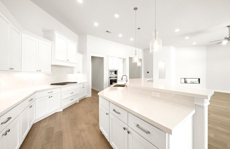 Furnished interior view inside a new home in Audubon 60', Magnolia (Image 13).