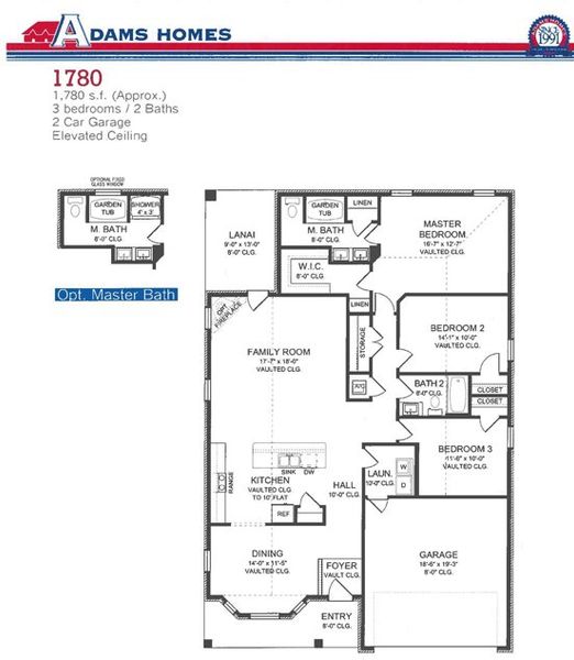 2D floor plan layout of this home in St. John's Preserve, Palm Bay, FL (Image 3).