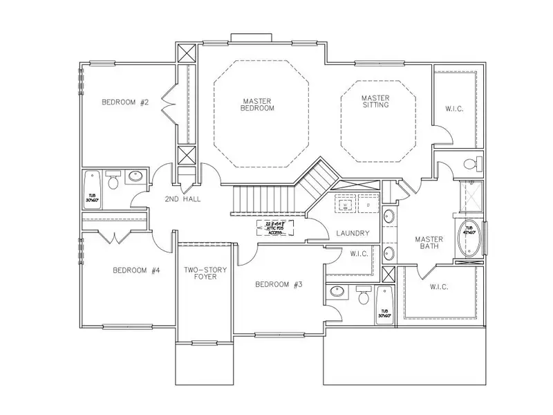 2D floor plan layout for the The Northview by Stephen Elliott Homes in River’s Station, Atlanta, GA (Image 4).