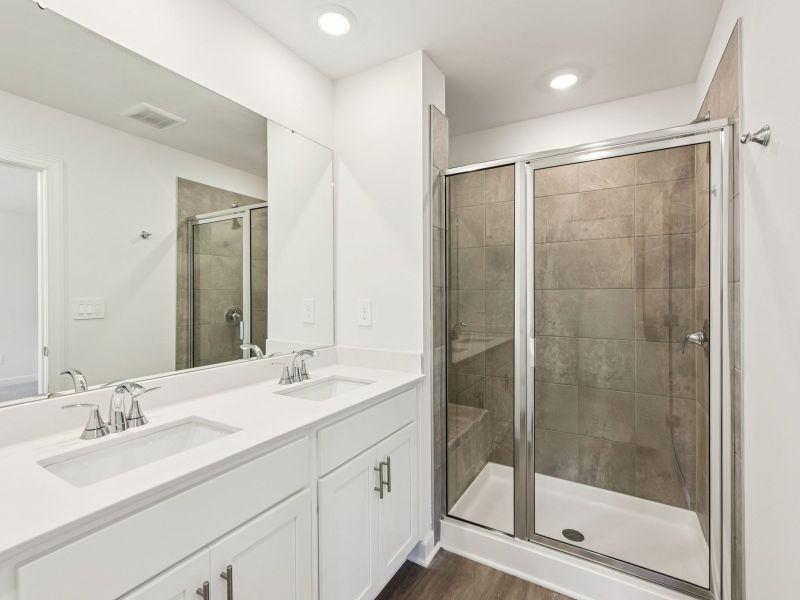 Furnished interior view inside a new home in Rocky River Towns, Charlotte (Image 5).
