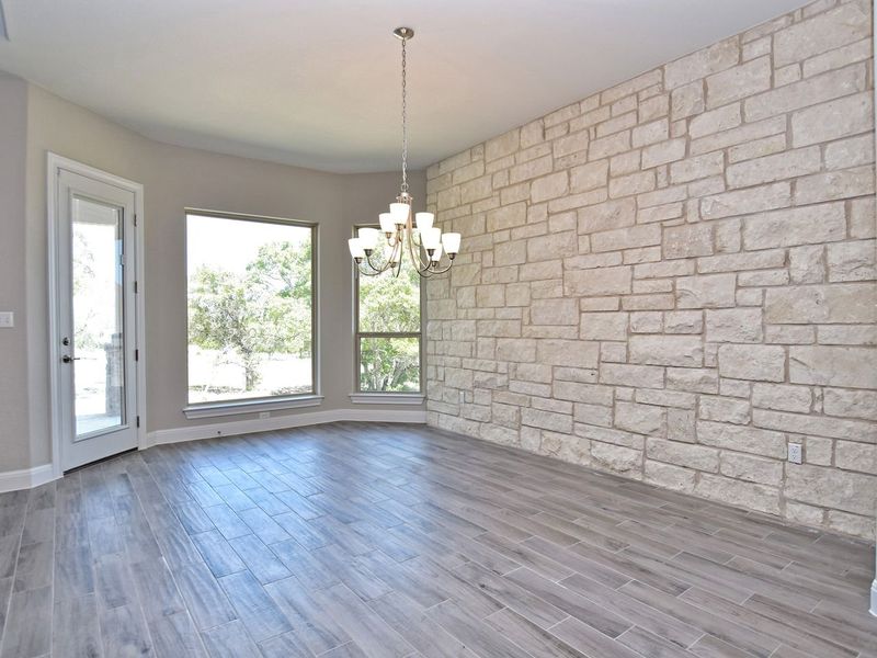 Representative unfurnished interior of a home built from the San Simeon I by Giddens Homes in Clearwater Ranch, Liberty Hill (Image 380).
