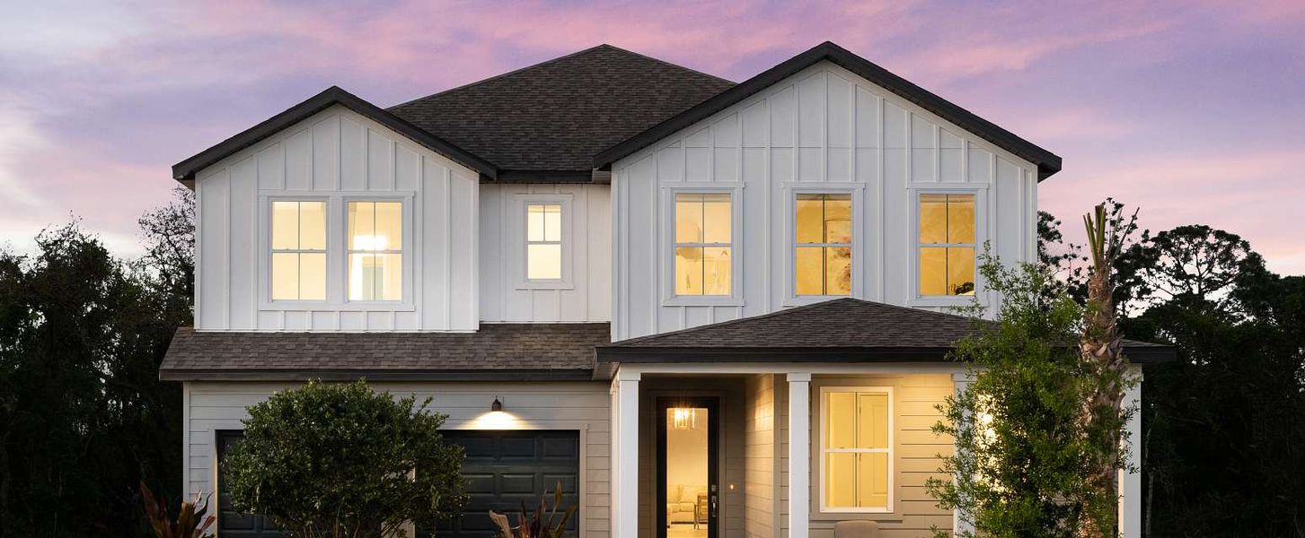 Representative exterior photo of a completed home built from the Duval II by Ashton Woods in Ardisia Park Estate, New Smyrna Beach, FL (Image 23).