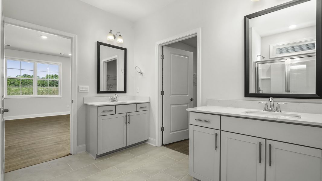 Furnished interior view inside a new home in The Villas at Kinsley, Jamestown (Image 7).