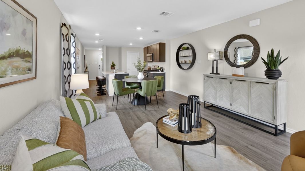Representative furnished interior of a home built from the Atlanta by D.R. Horton in The Hills of Sherman, Sherman (Image 11).