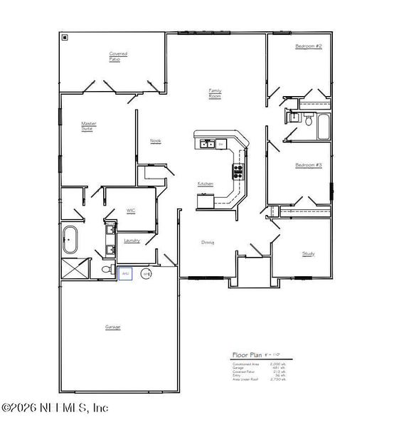 2D floor plan layout of this home in , Starke, FL (Image 4).
